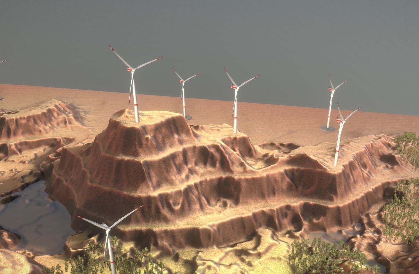 Windturbines Large Package 3D Model Collection_73