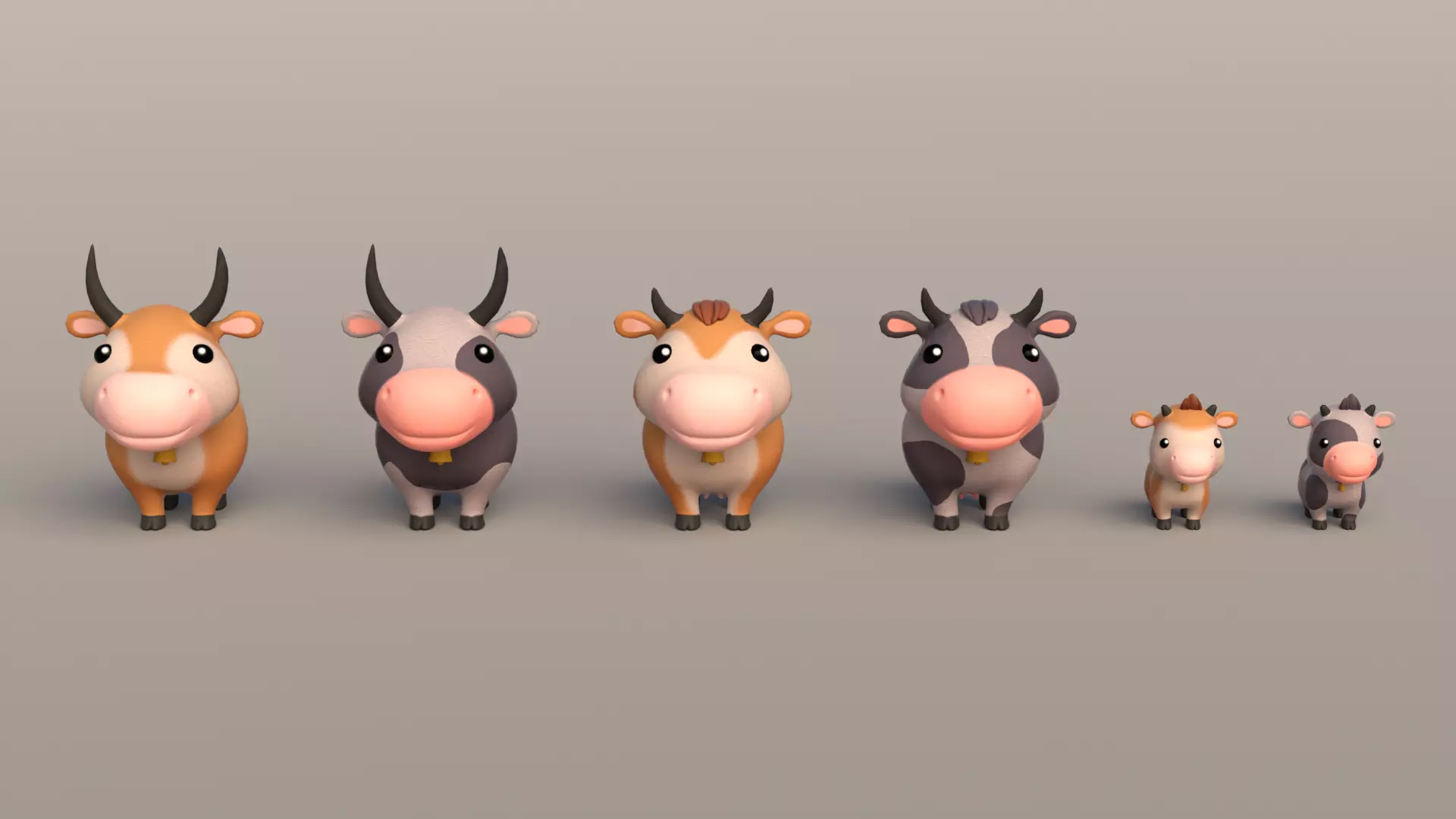 3D model Farm Animals Pack Low-poly 3D model_0