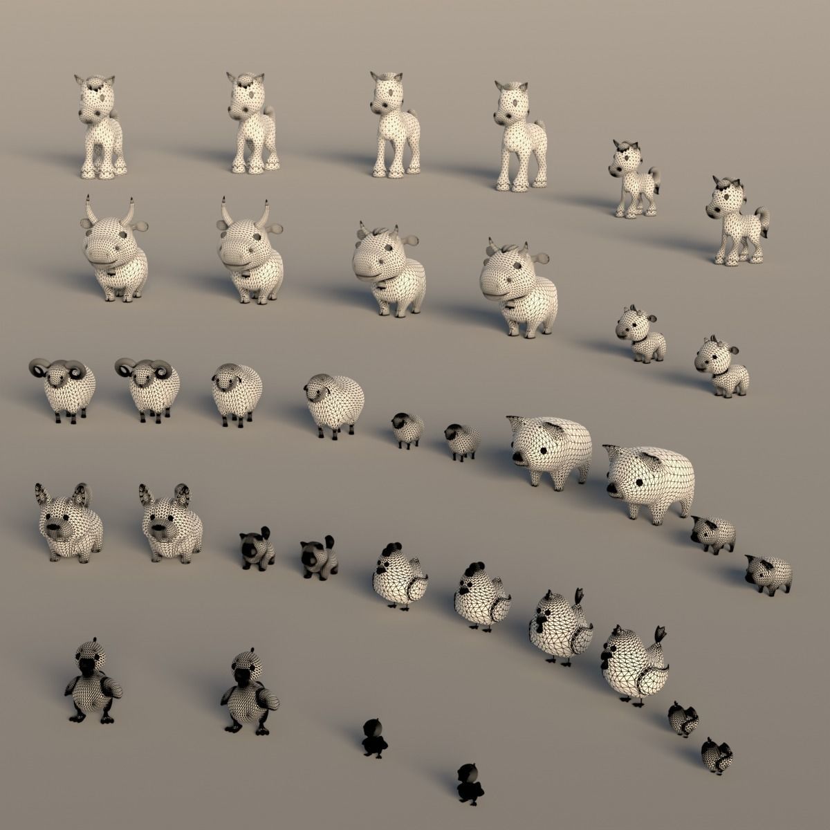 3D model Farm Animals Pack Low-poly 3D model_19