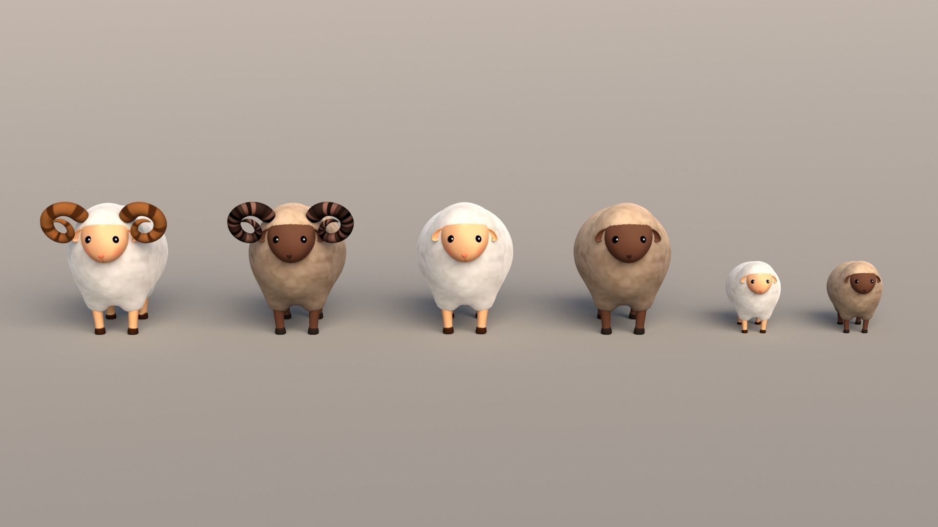 3D model Farm Animals Pack Low-poly 3D model_16