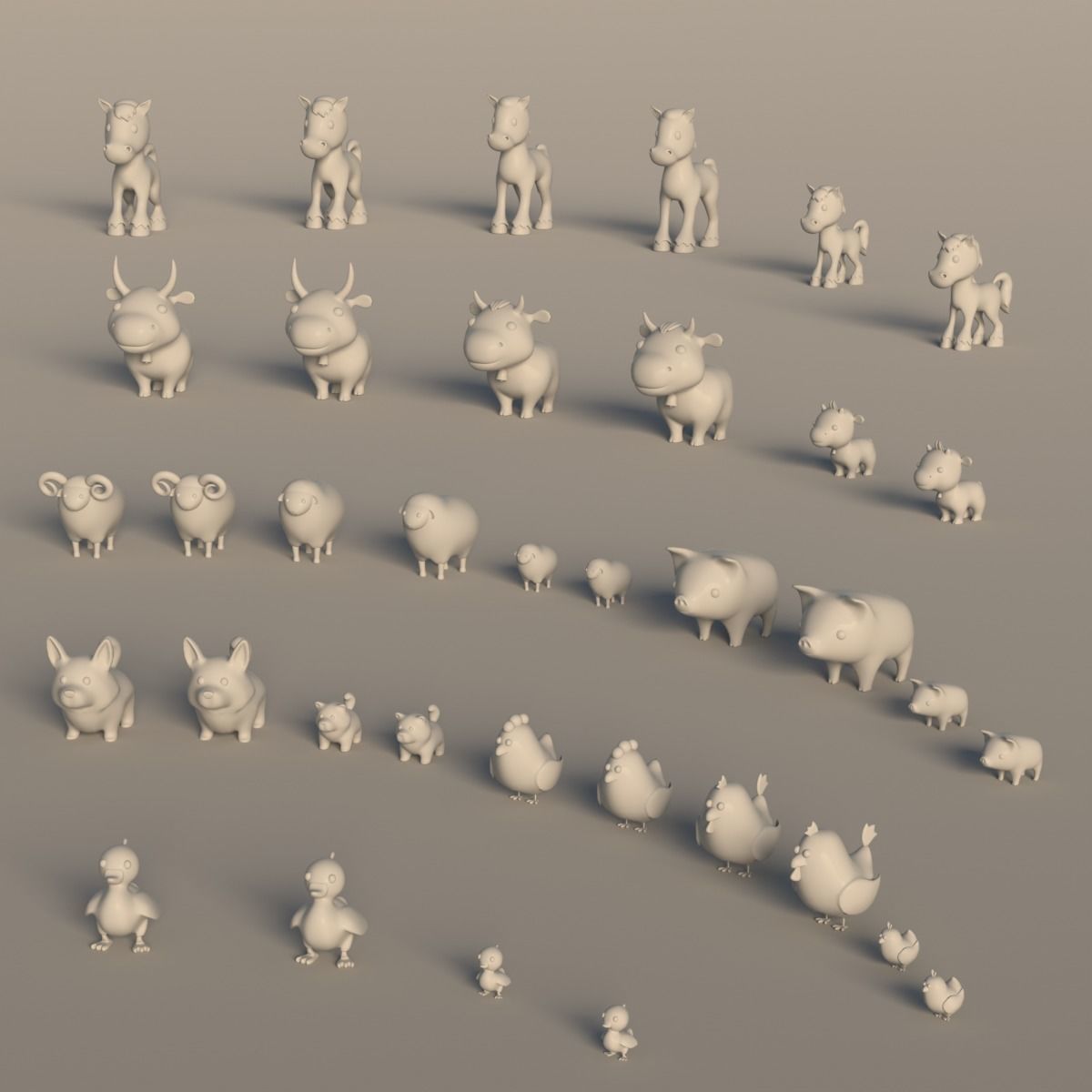 3D model Farm Animals Pack Low-poly 3D model_15