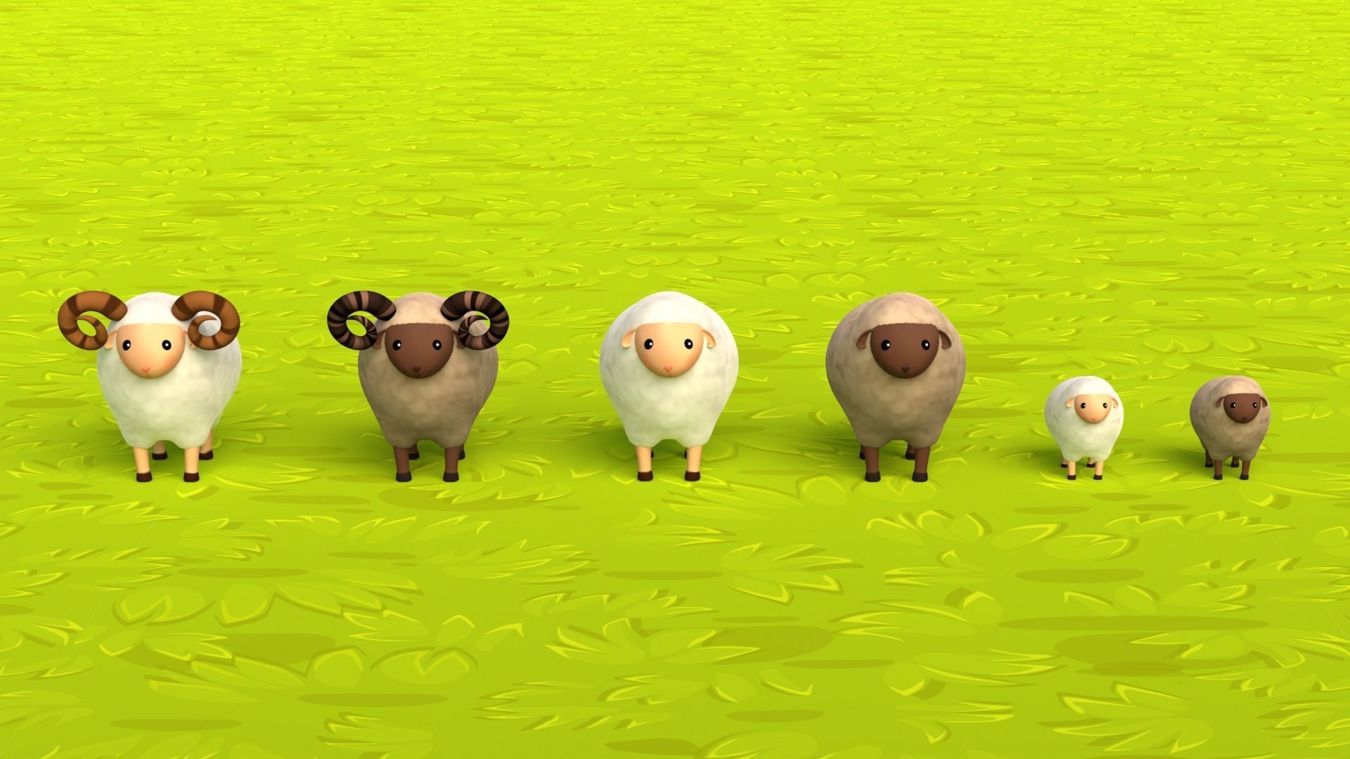 3D model Farm Animals Pack Low-poly 3D model_17