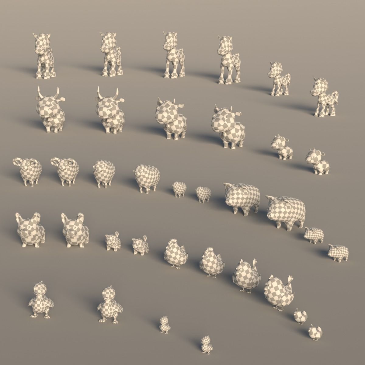 3D model Farm Animals Pack Low-poly 3D model_18