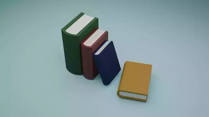 Book 3D Lowpoly model 