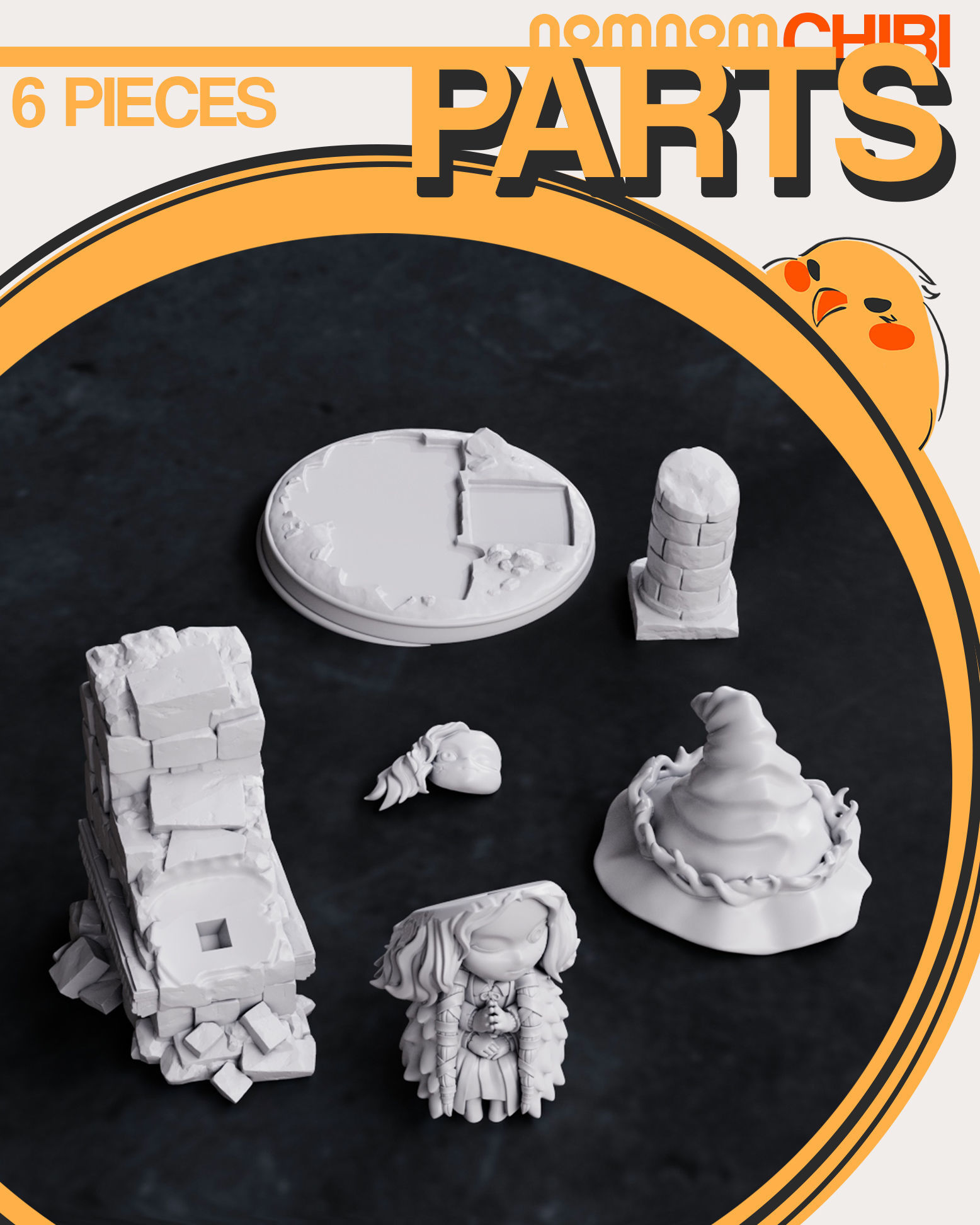 Chibi Ranni from Elden Ring 3D print model_1