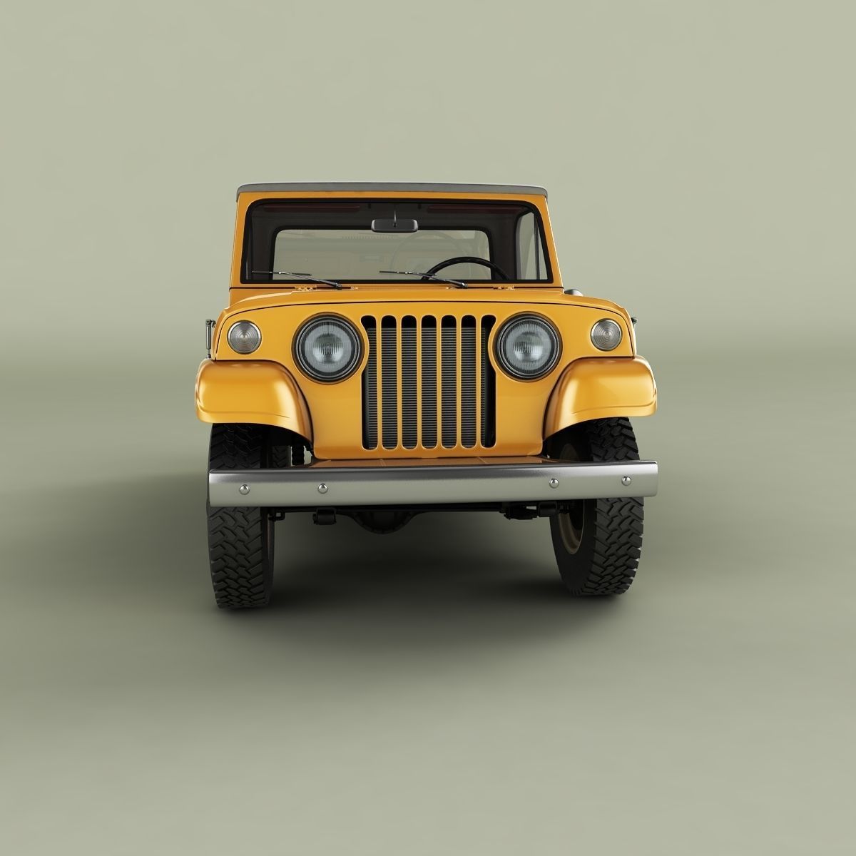 Jeep Jeepster Commando Pick Up 3D model_4