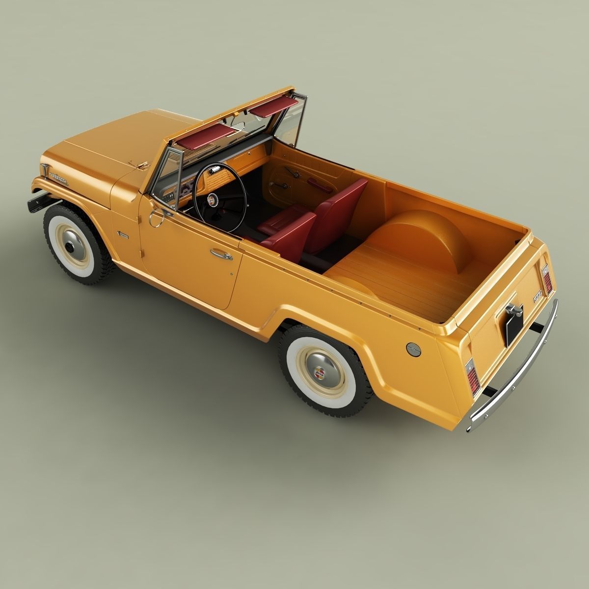 Jeep Jeepster Commando Pick Up 3D model_9