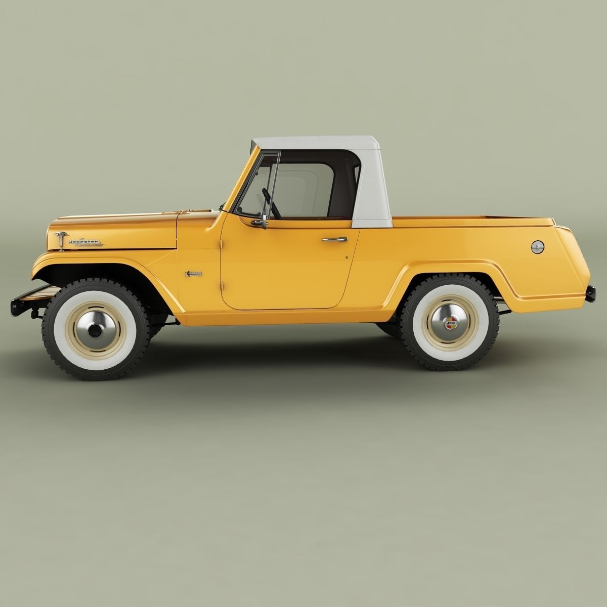 Jeep Jeepster Commando Pick Up 3D model_1