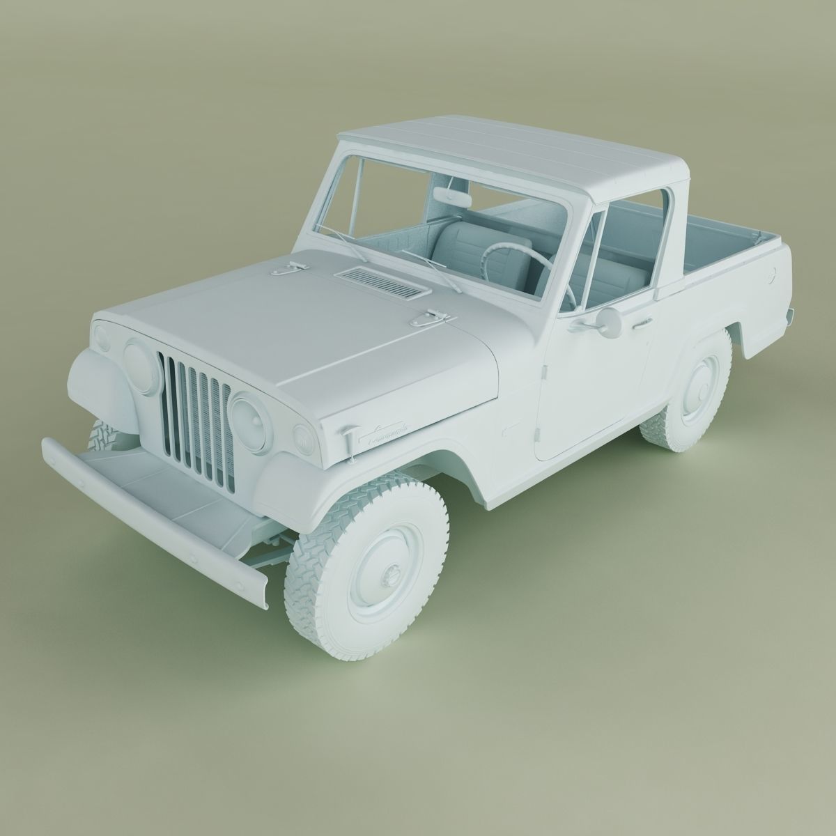 Jeep Jeepster Commando Pick Up 3D model_11