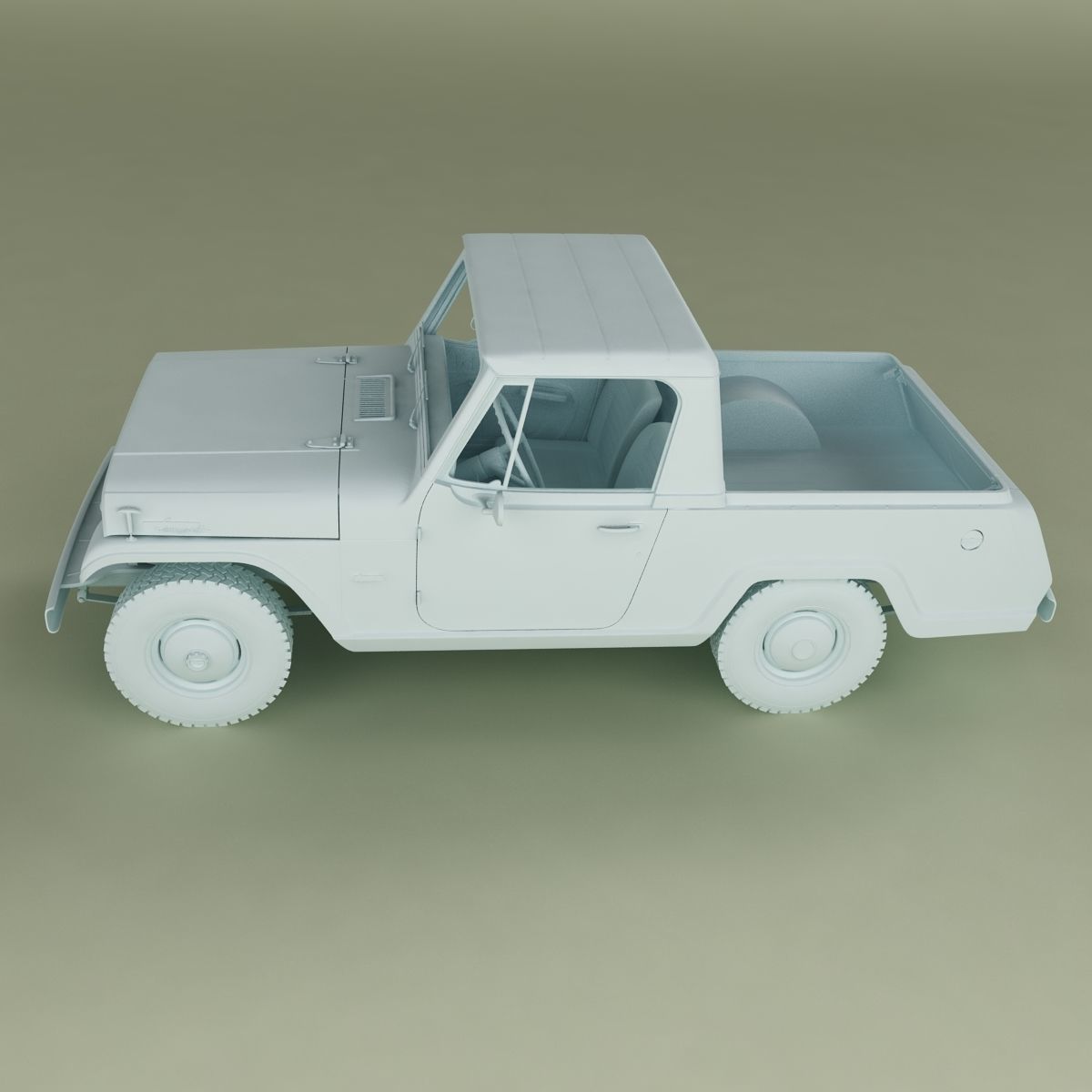 Jeep Jeepster Commando Pick Up 3D model_12