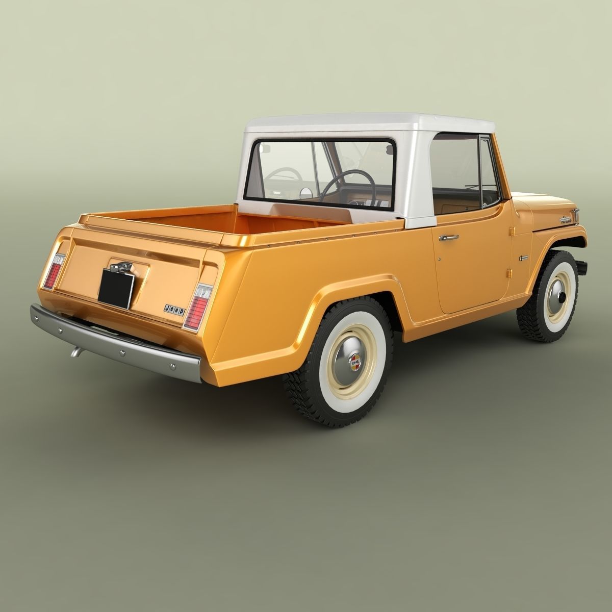 Jeep Jeepster Commando Pick Up 3D model_2