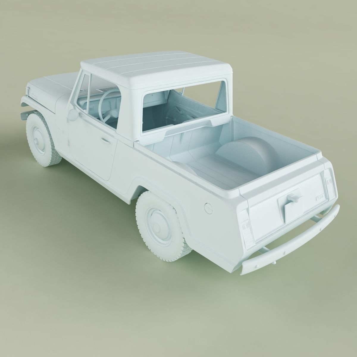 Jeep Jeepster Commando Pick Up 3D model_13