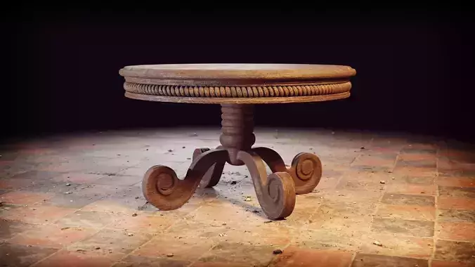 Worn Antique Wooden Table