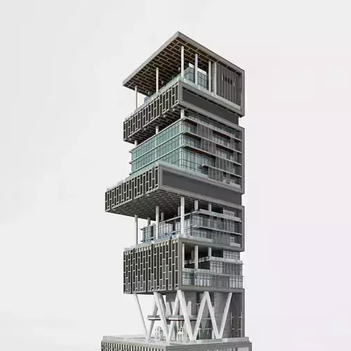 ANTILIA HOUSE MUMBAI 3D model