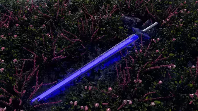 Night sky Sword from Sword art online Low-poly 3D model