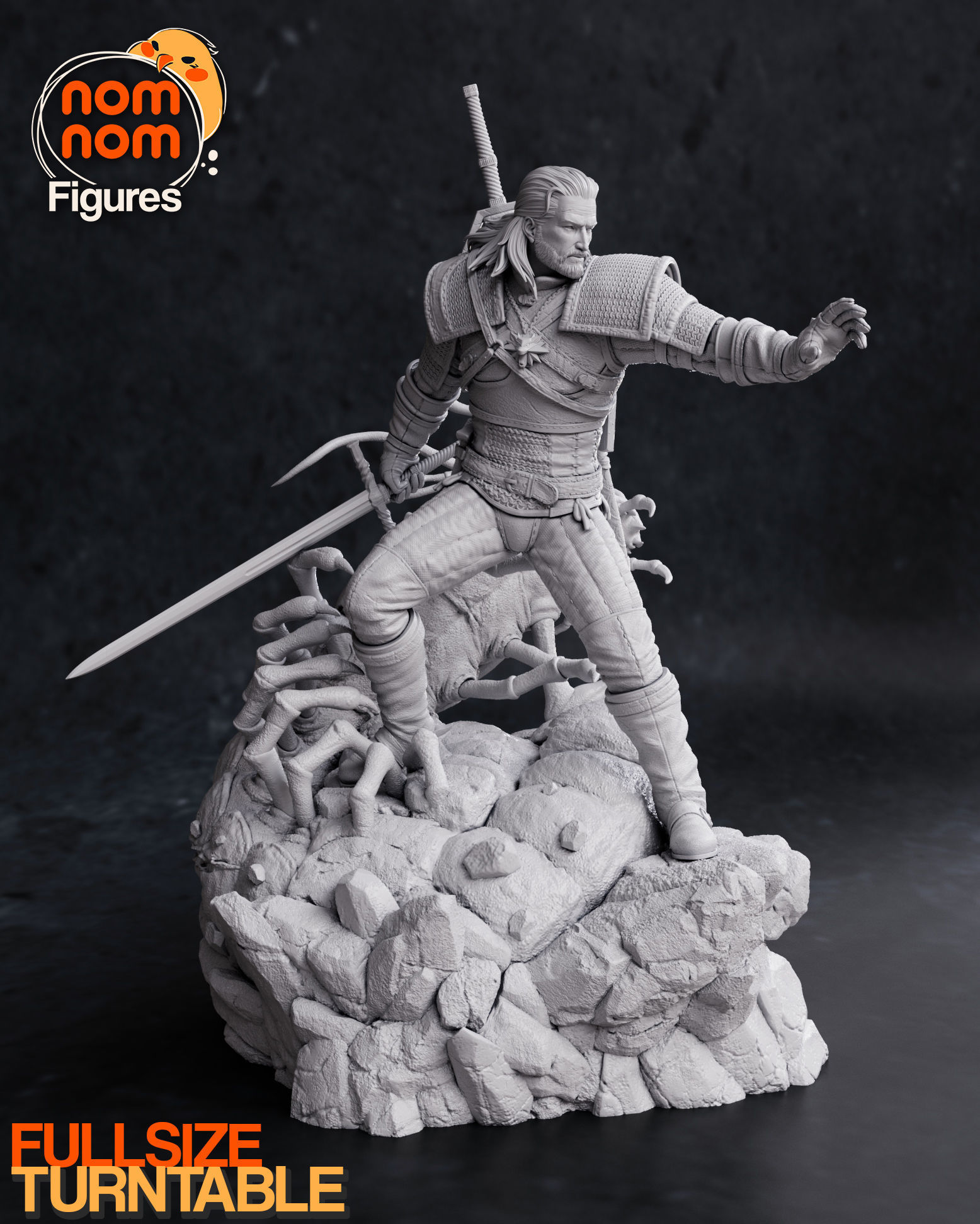 Geralt from The Witcher 3D print model_8