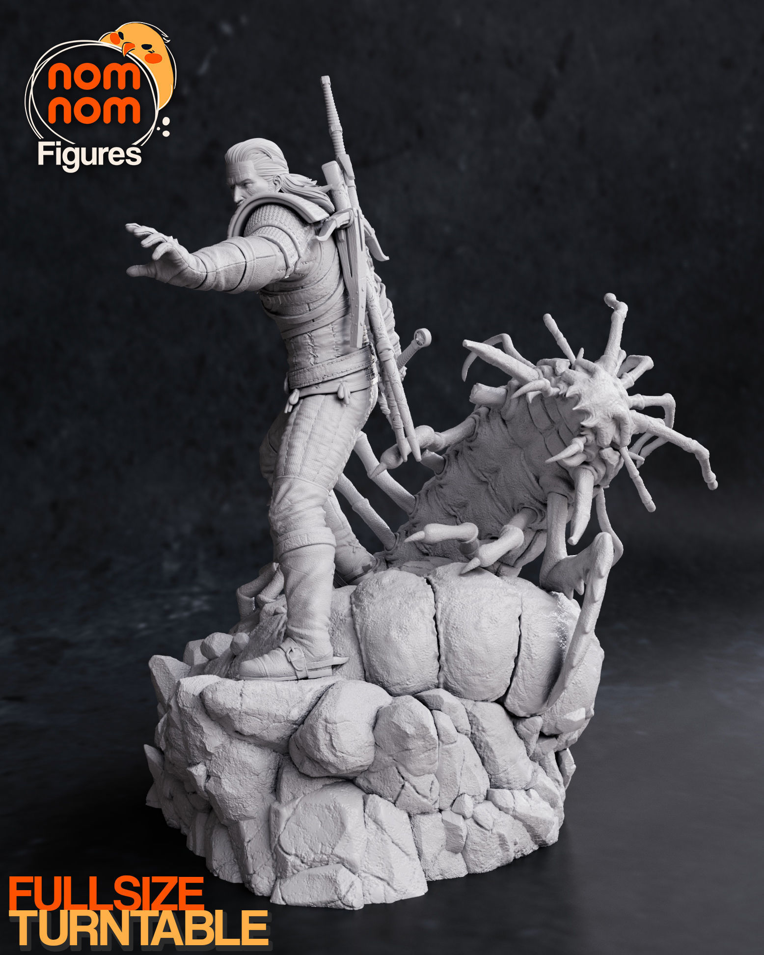 Geralt from The Witcher 3D print model_7