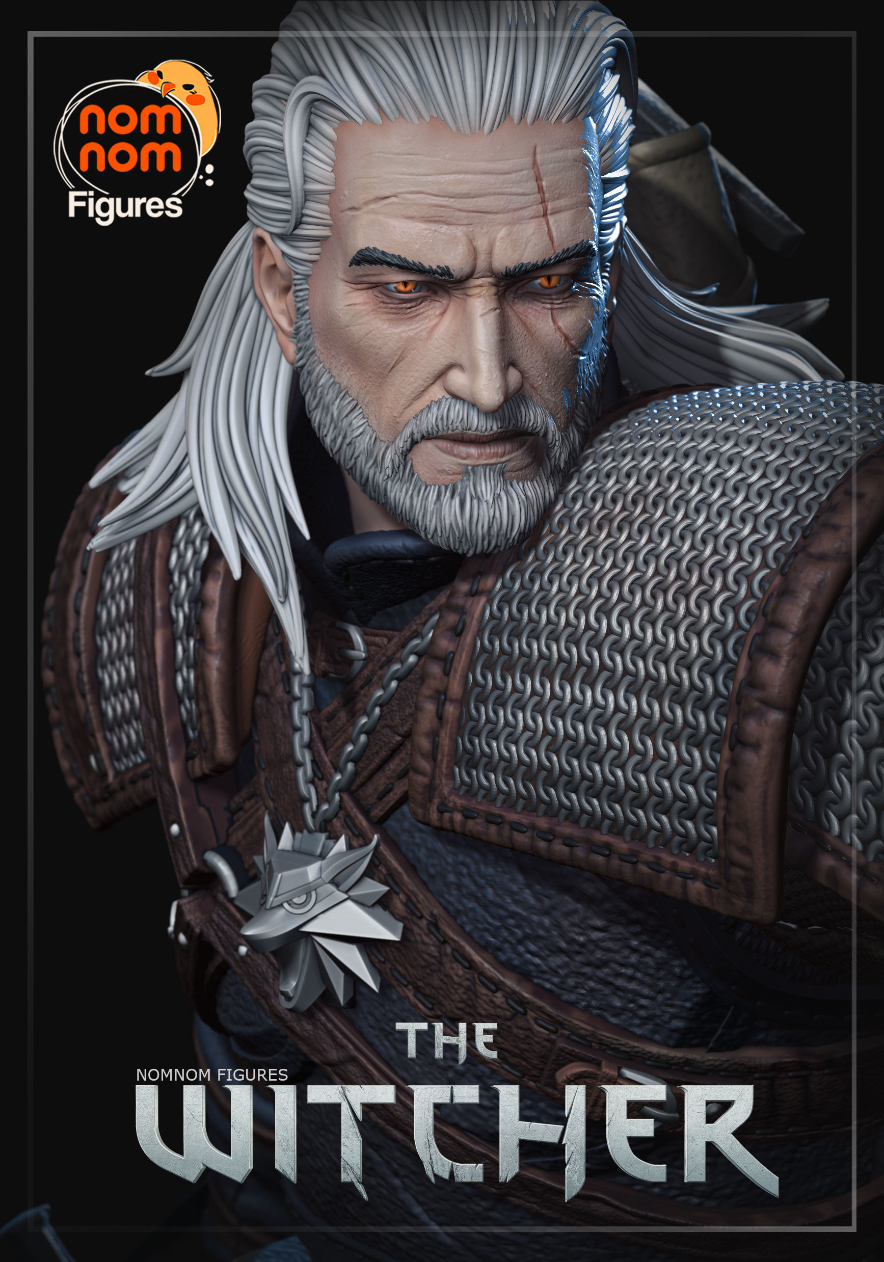 Geralt from The Witcher 3D print model_1