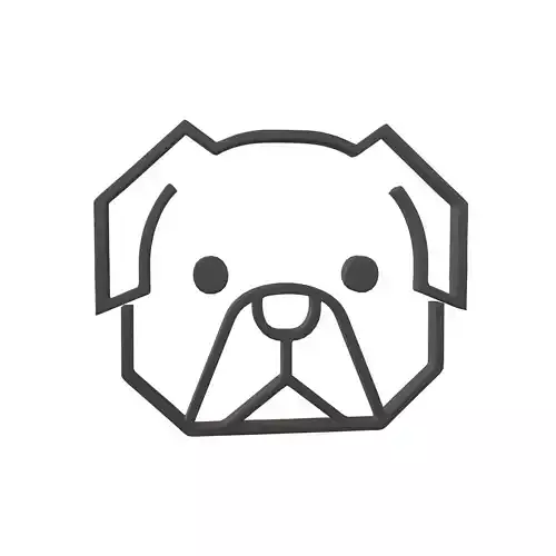 Pug Head Decoration v1 001