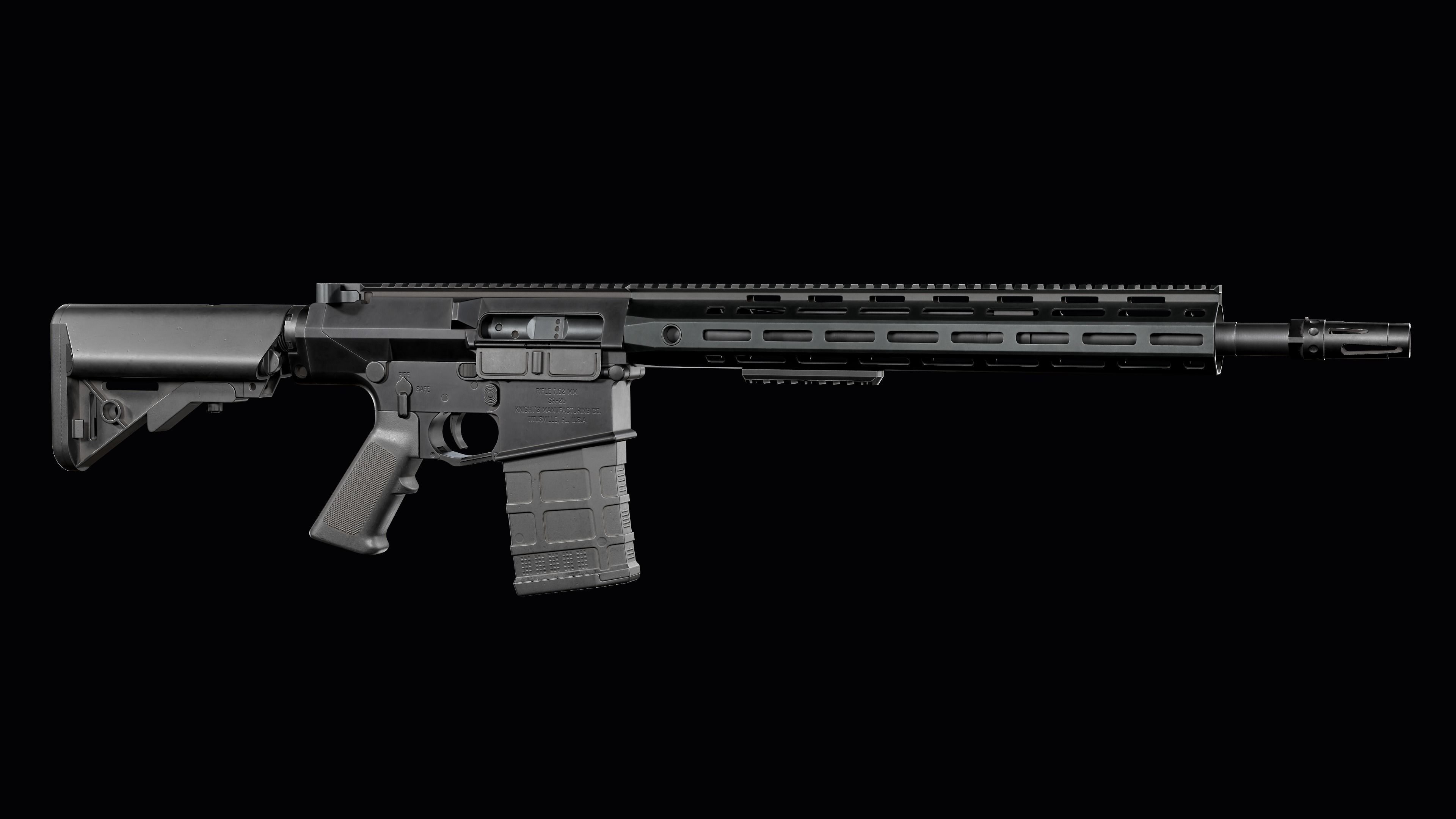 3D model Modular sniper rifle Knights Armament SR 25 VR / AR / low-poly ...