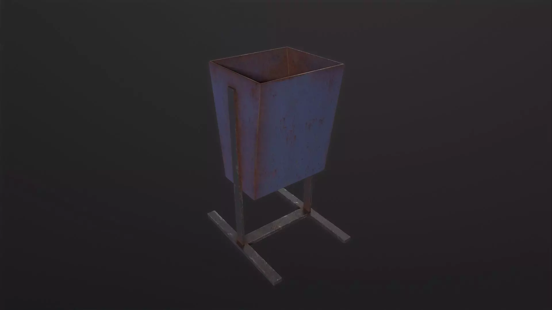 Trash Can 3D Model Low-poly 3D model_0