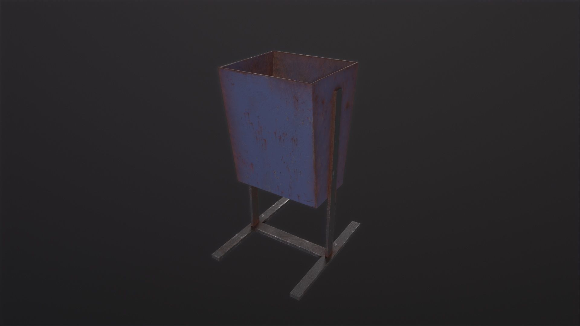 Trash Can 3D Model Low-poly 3D model_2