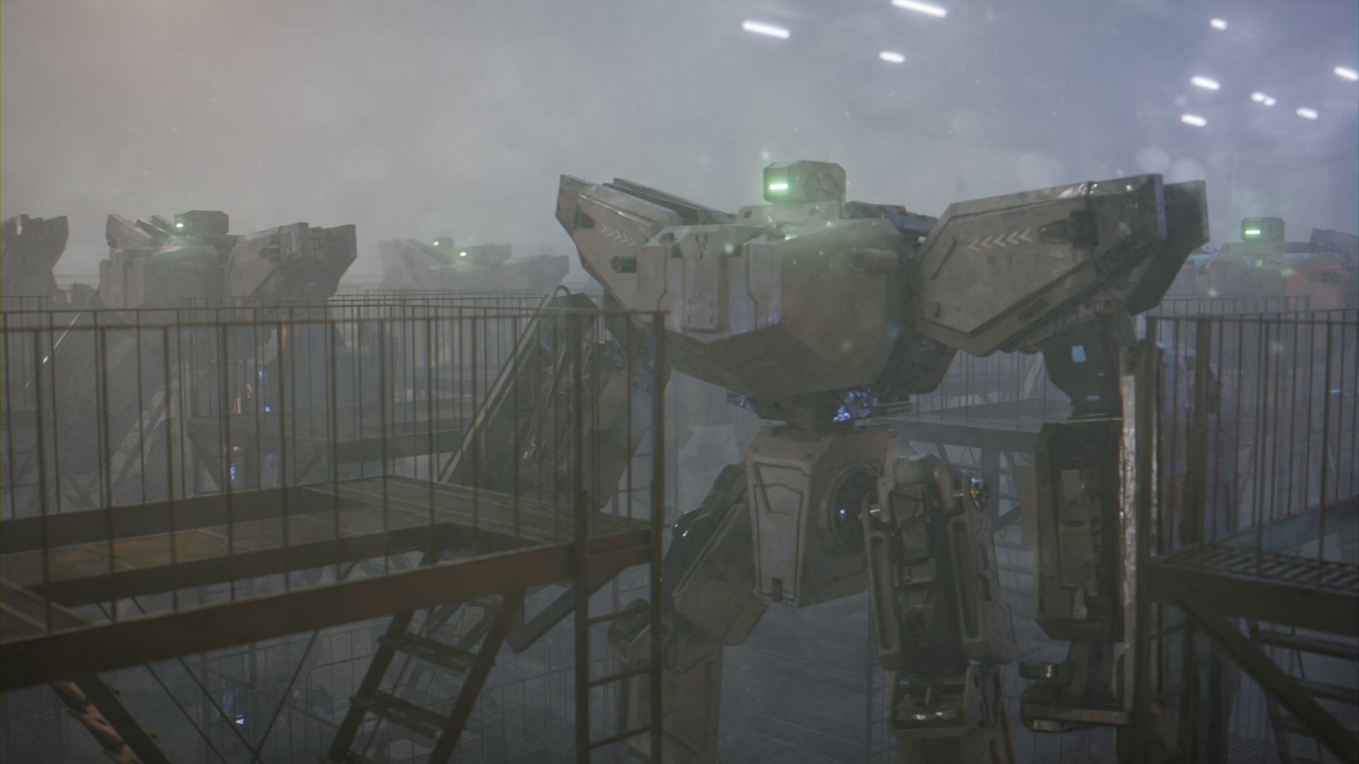 Mech Hangar VFX Low-poly 3D model_2