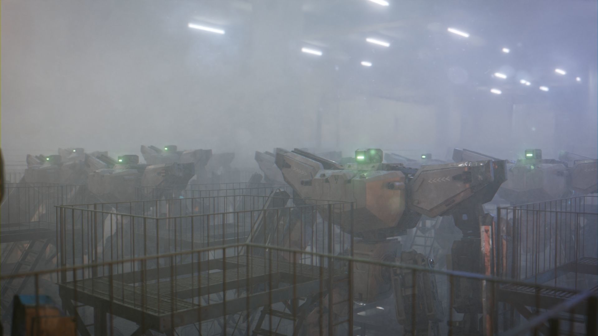 Mech Hangar VFX Low-poly 3D model_1