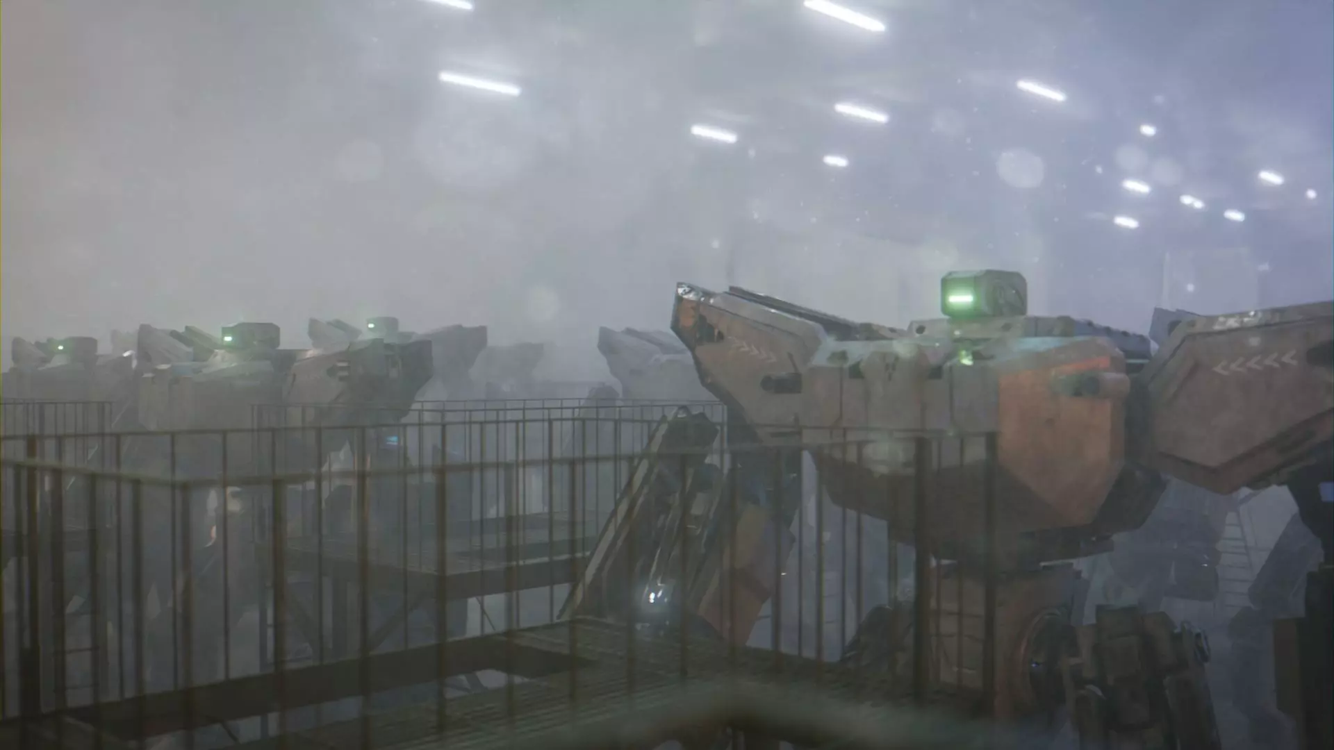 Mech Hangar VFX Low-poly 3D model_0