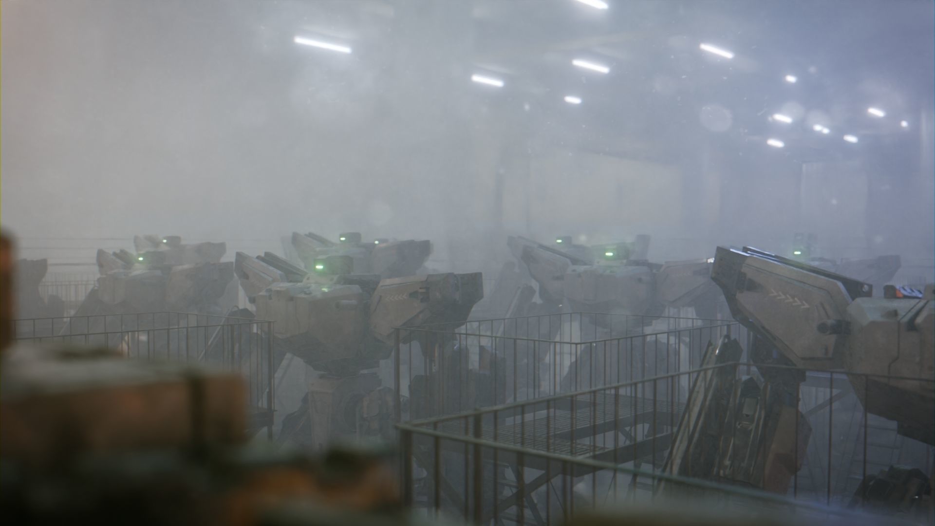 Mech Hangar VFX Low-poly 3D model_3