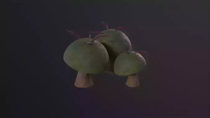 Alien Flora 3D Model Low-poly 3D model