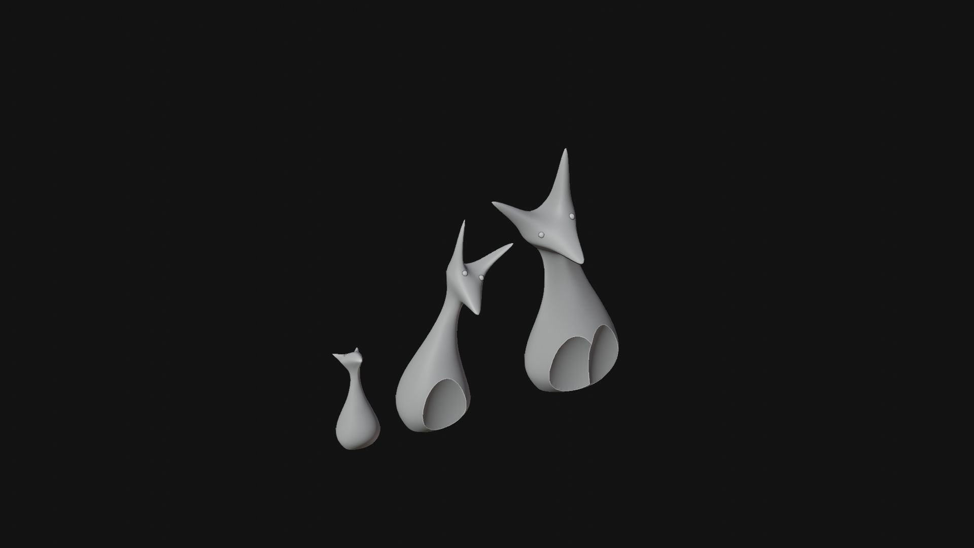 Wooden Carving Kangaroo Theme Showpiece  3D model_5