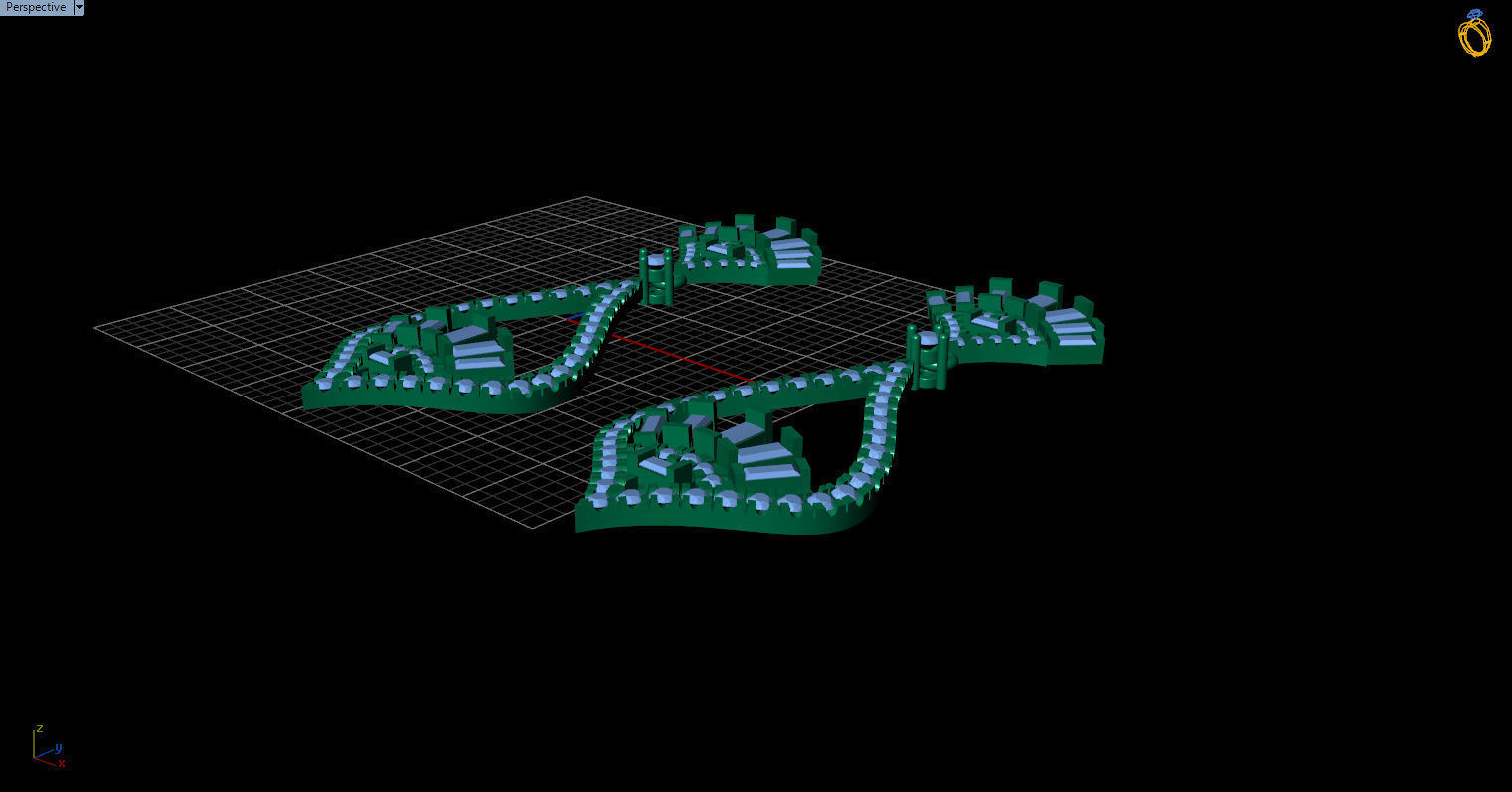 dangle earrings 3D print model_6