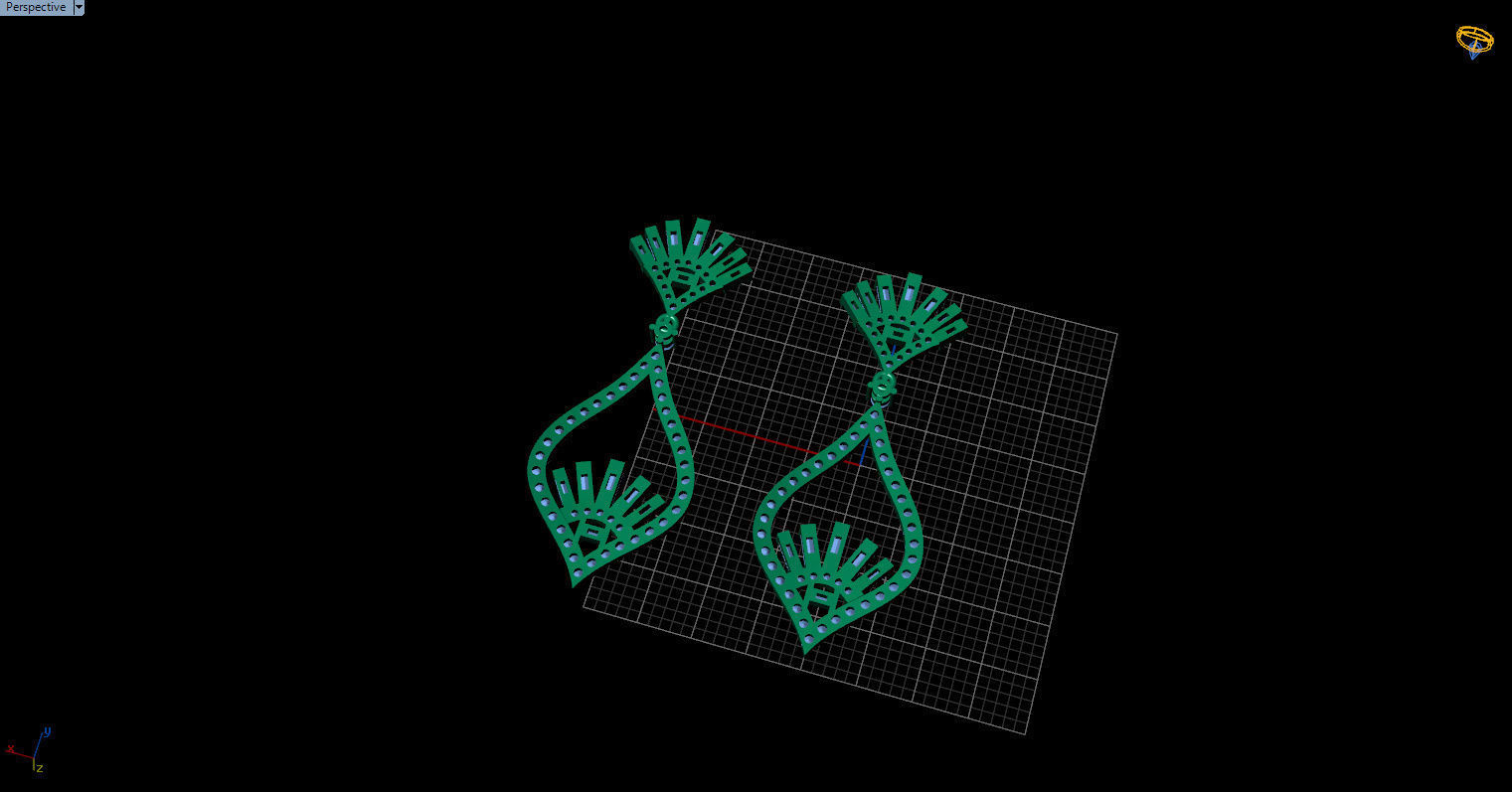 dangle earrings 3D print model_9