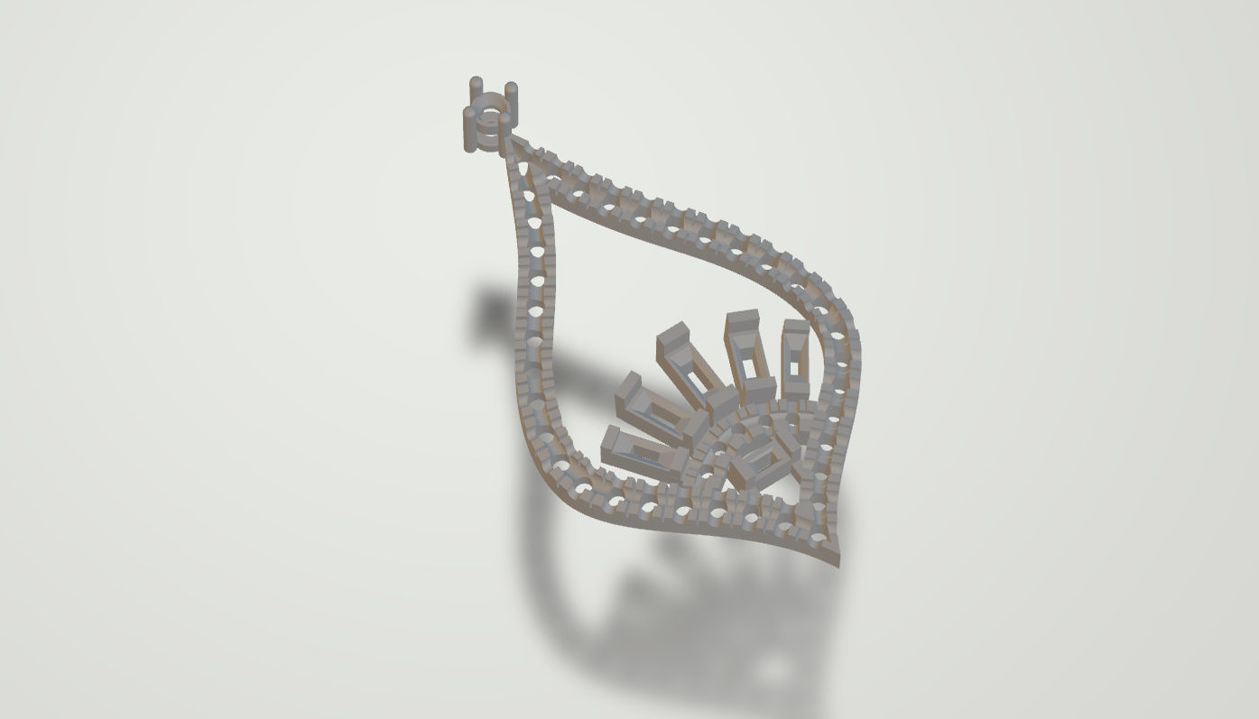 dangle earrings 3D print model_36