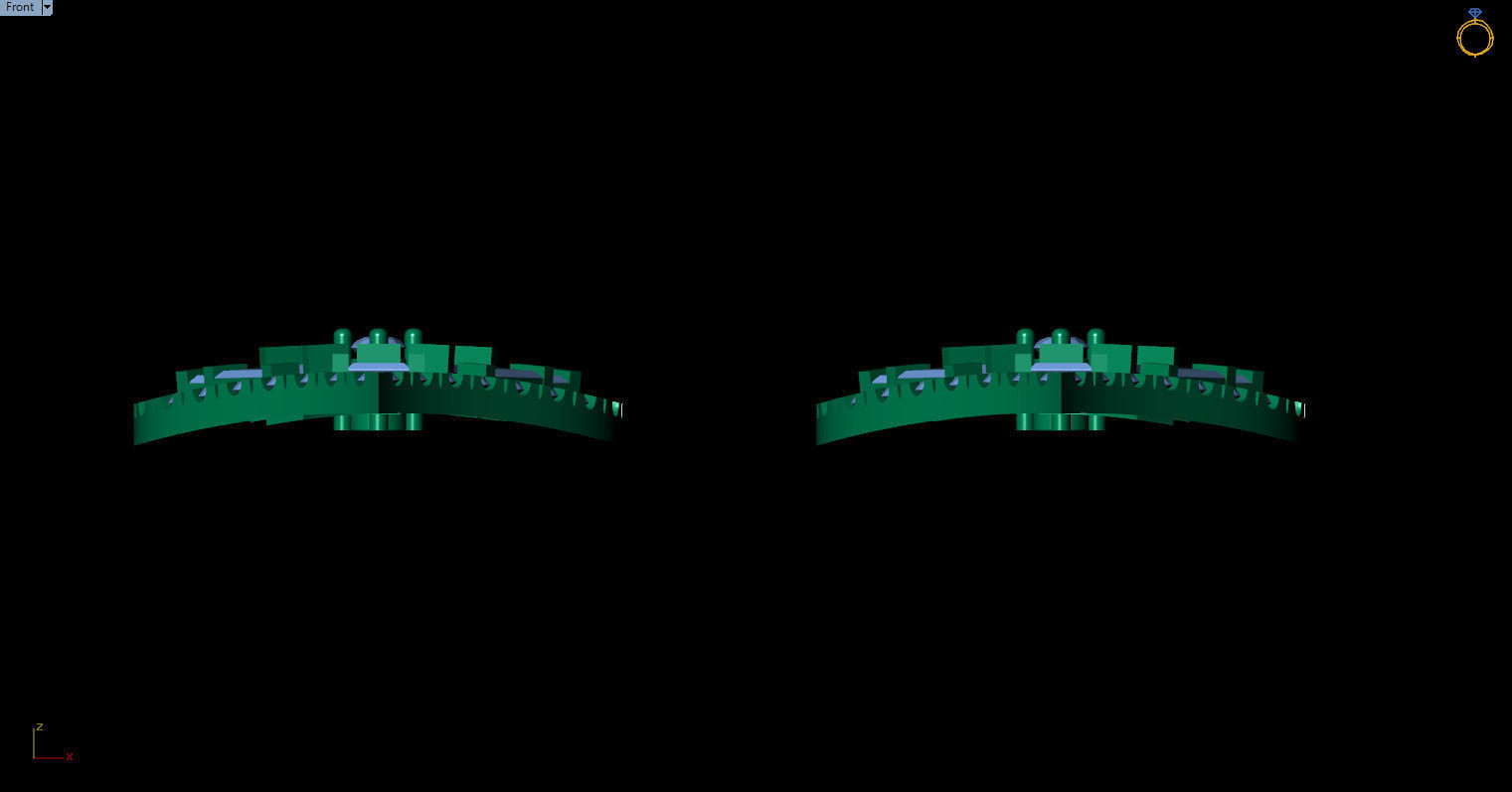 dangle earrings 3D print model_22