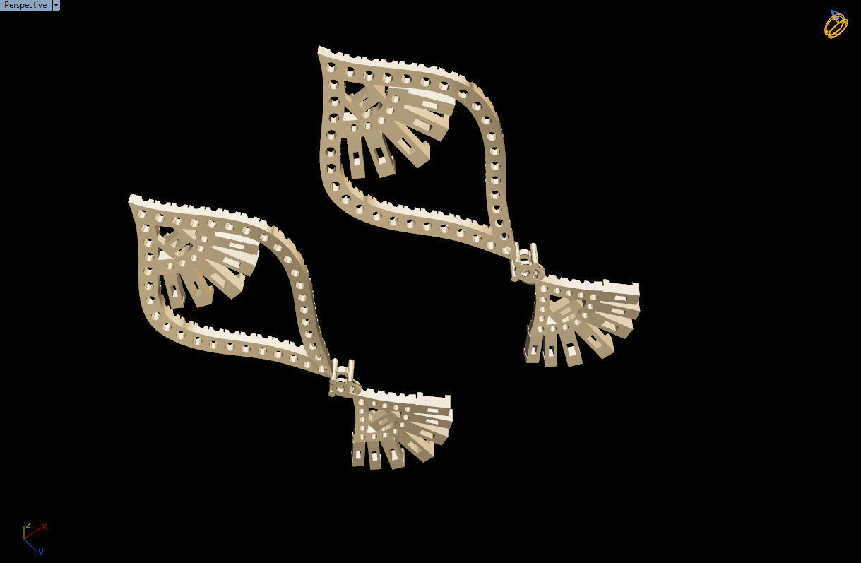 dangle earrings 3D print model_29