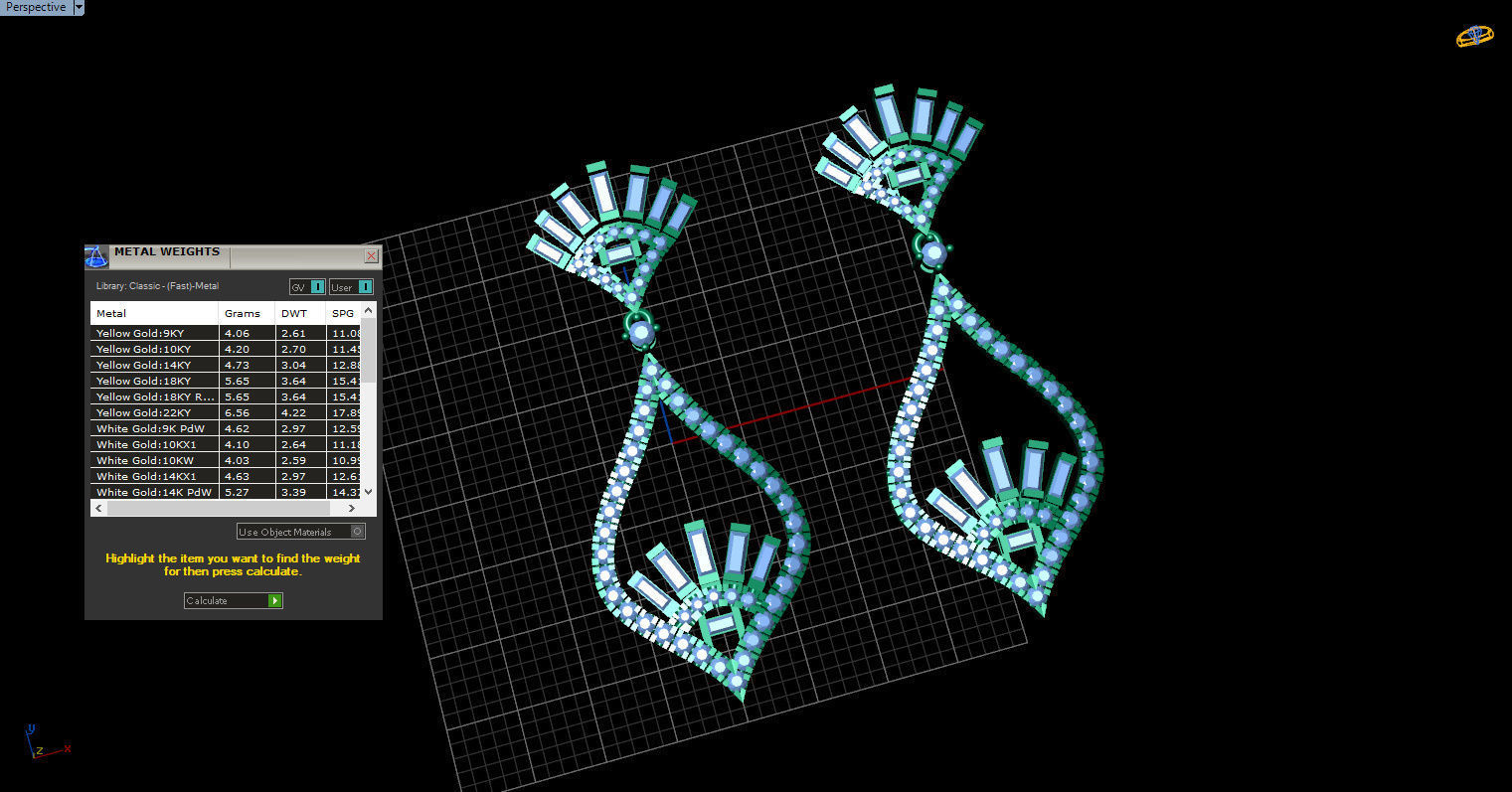 dangle earrings 3D print model_16