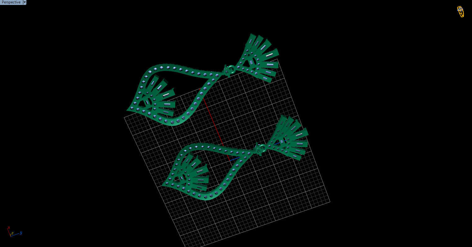 dangle earrings 3D print model_8