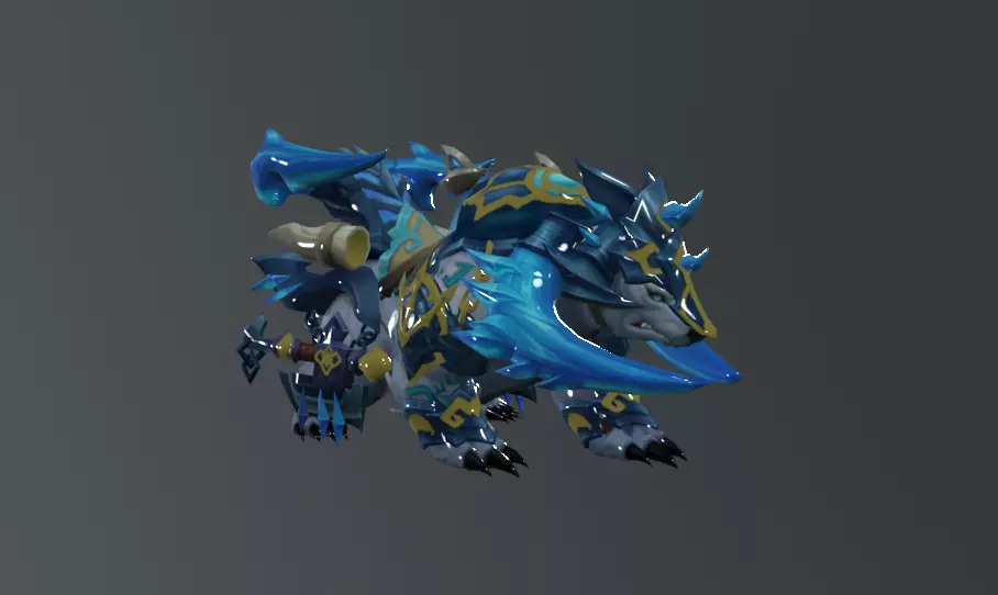 Bear White Fantasy Low-poly 3D model_0