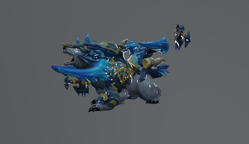 Bear White Fantasy Low-poly 3D model_1