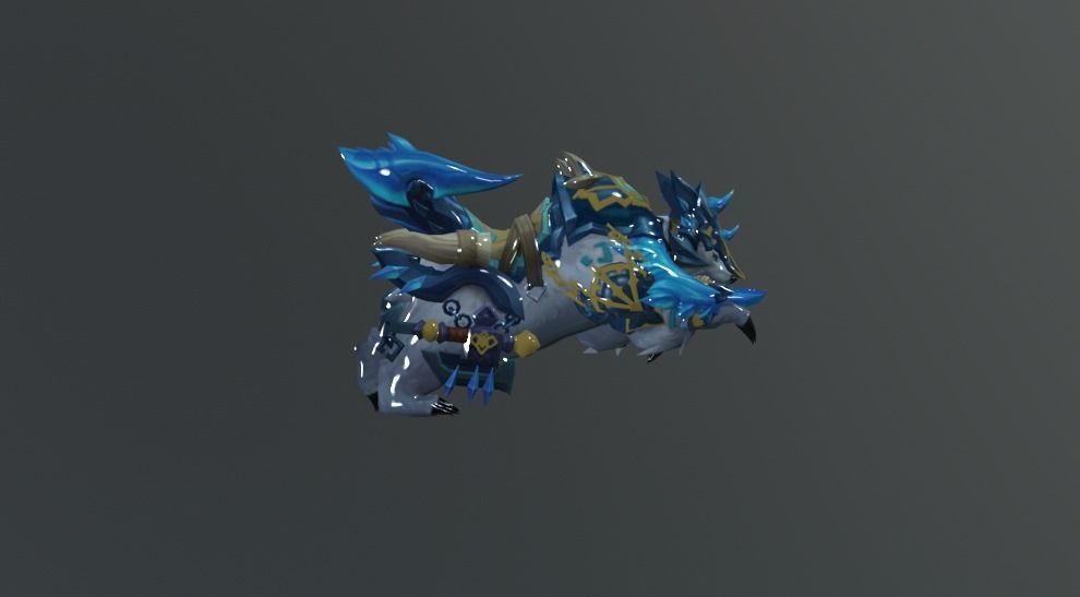 Bear White Fantasy Low-poly 3D model_3