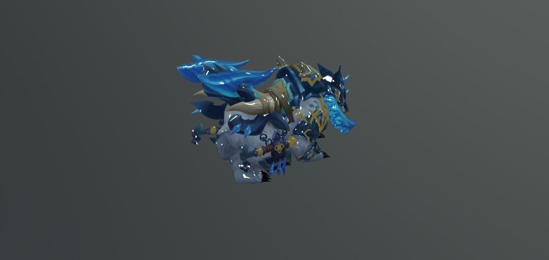 Bear White Fantasy Low-poly 3D model_2