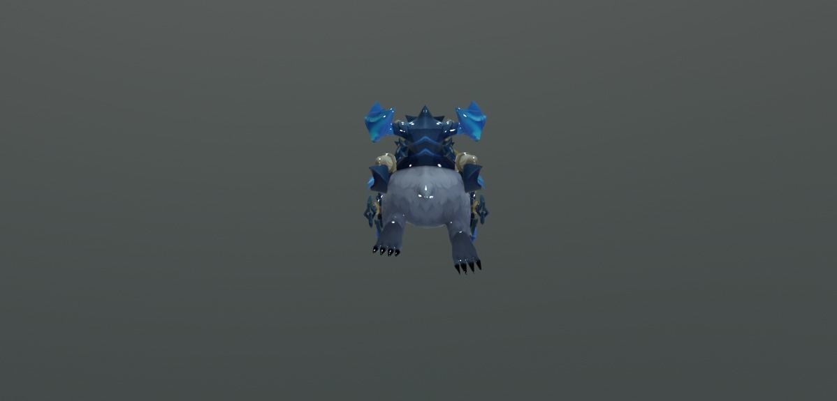 Bear White Fantasy Low-poly 3D model_6