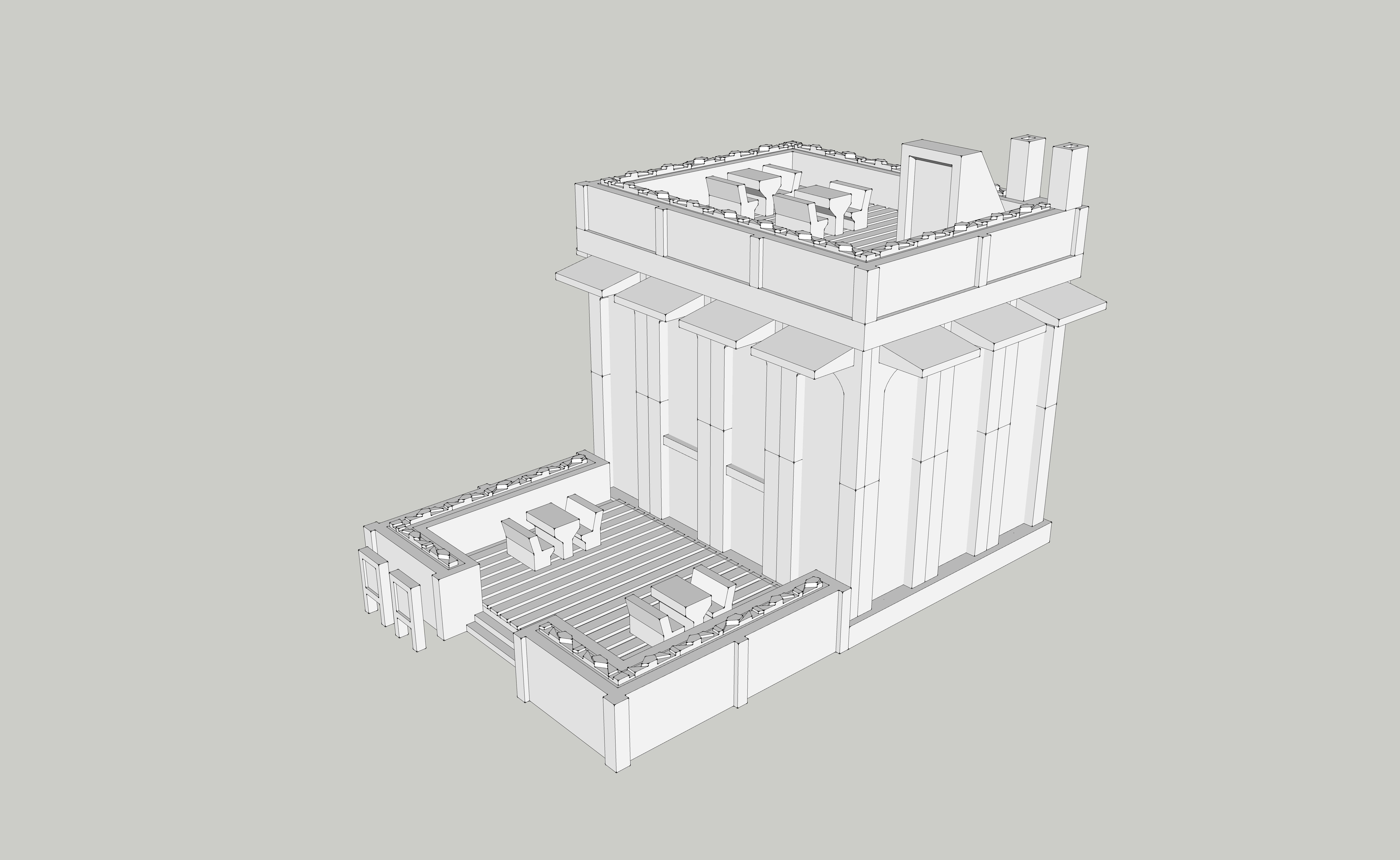 City Building Garden Style Cafe Restaurant by Outland Models Low-poly 3D model_1