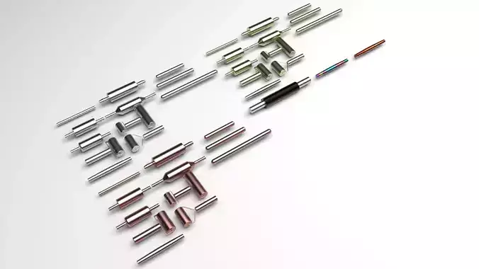 Metallic Rolling Pins Set