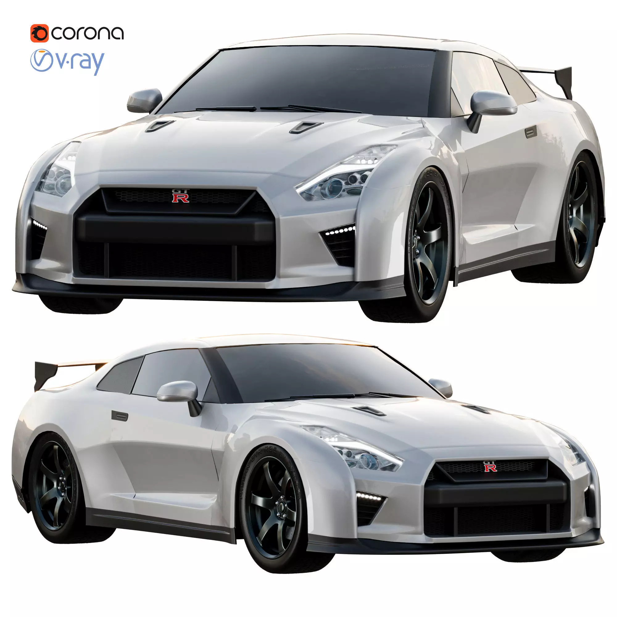 Nissan GTR R35 Vray Corona 3D model