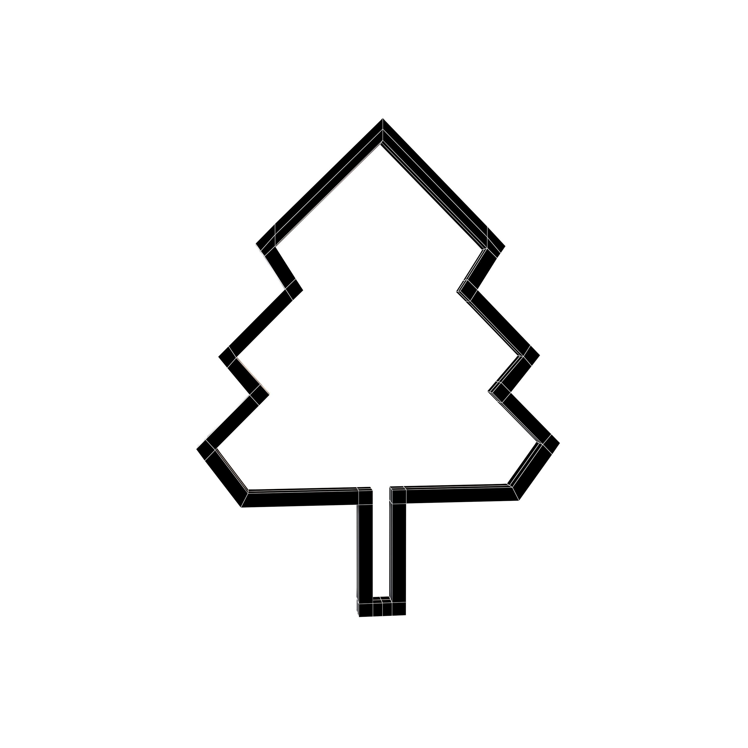 Tree Cookie Cutter v1 005 Low-poly 3D model_4