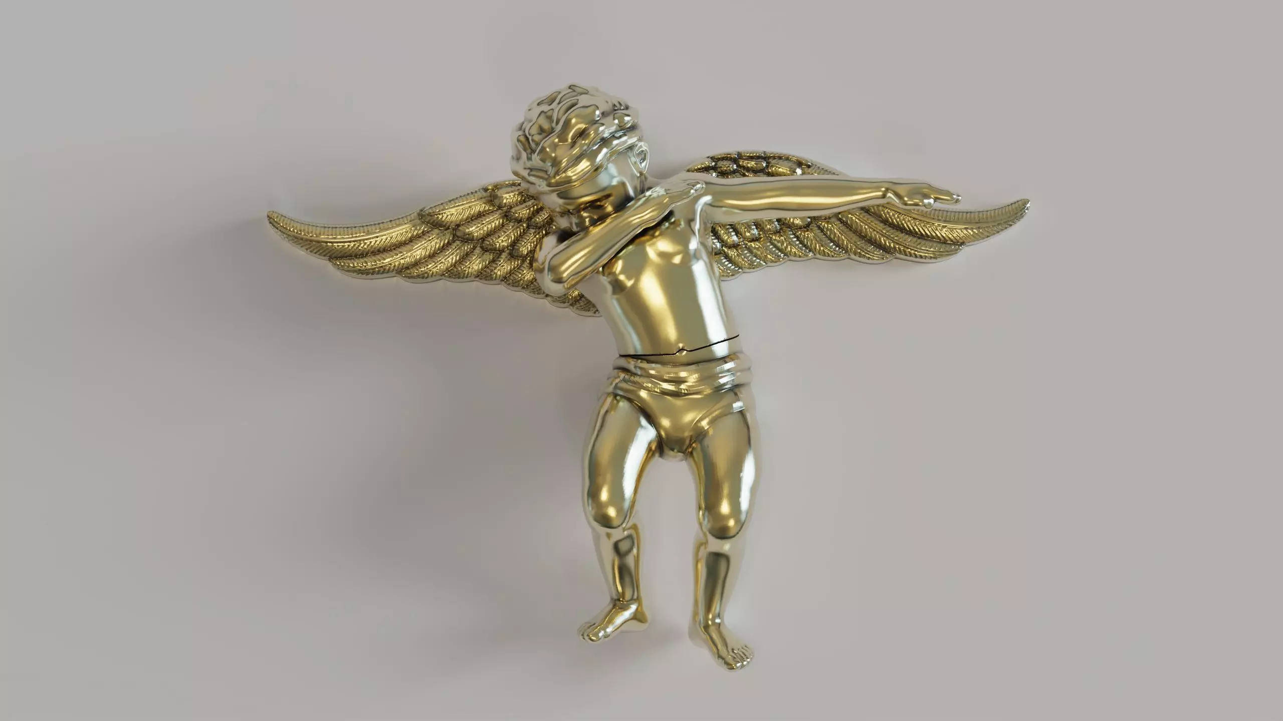 angel pendant 3D print model_0