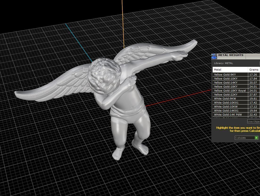 angel pendant 3D print model_3
